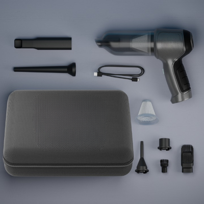 DualFlow Staubsauger – Tragbarer 2-in-1 Staubsauger- und Luftkompressionssystem