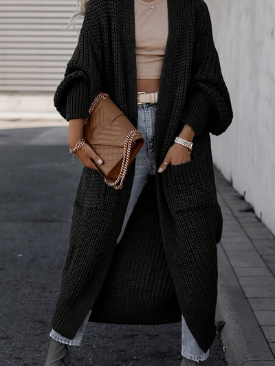 Lange Winter-Strickjacke für Frauen