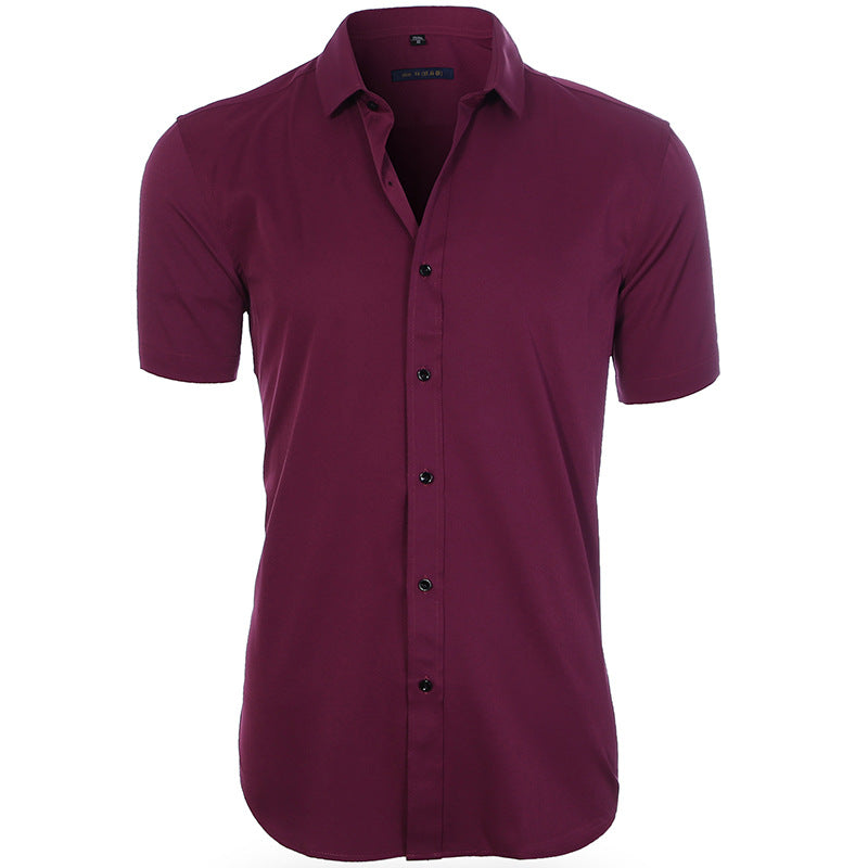 Atmungsaktives elastisches Anti-Knitter-Shirt Kurzarm