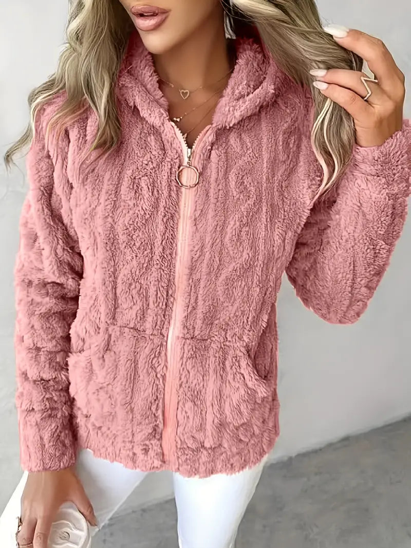 GAELLE | Langarm Kapuzenpullover Mit Reißverschluss