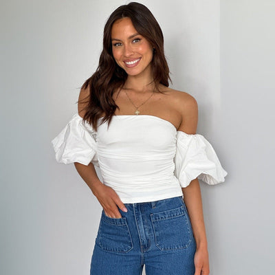 Bea | Bustier-Top mit Puffärmeln