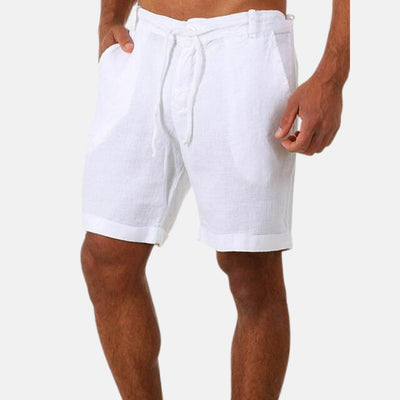 Carl Bermuda Shorts | Sommerliche Kurze Leinen-Optik Hosen Mit Kordelzug für Männer
