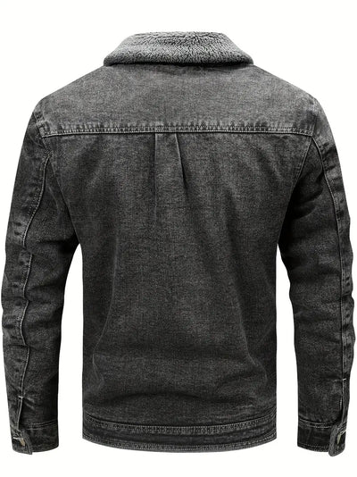 Geoffroy – Vintage Jeans Jacke Mit Fleece Futter