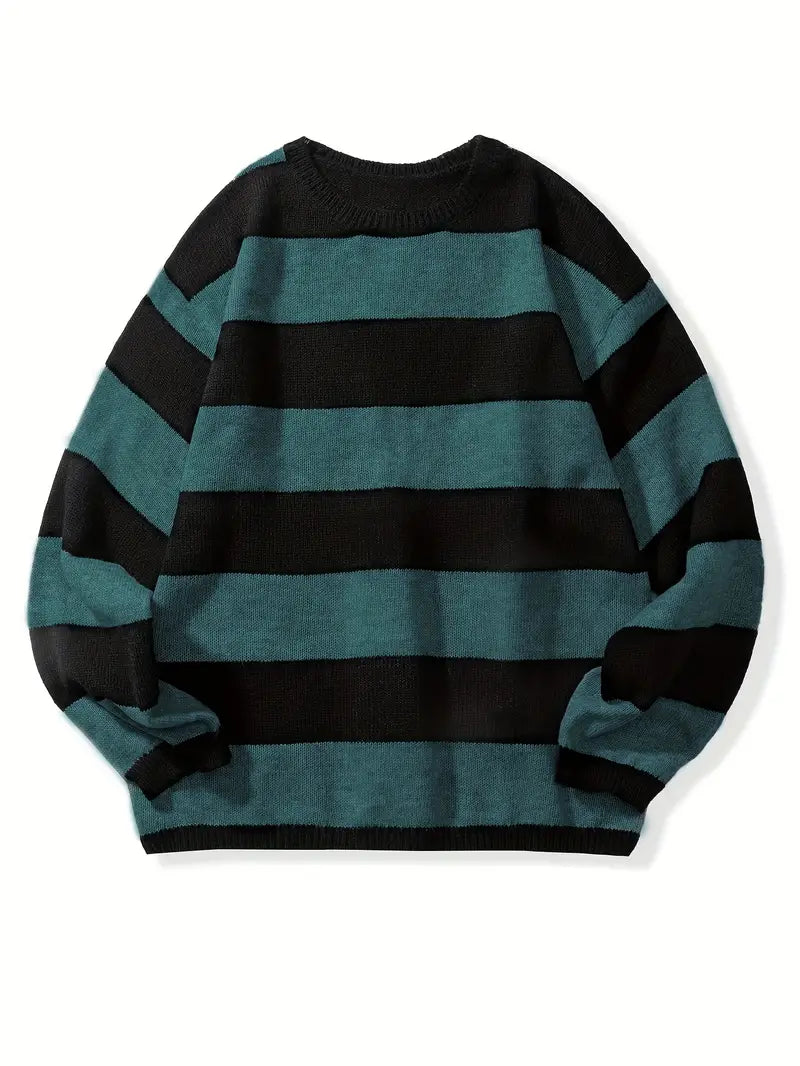 Retro-Strickpullover mit Streifen für Herren