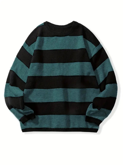 Retro-Strickpullover mit Streifen für Herren