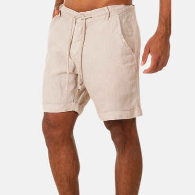 Carl Bermuda Shorts | Sommerliche Kurze Leinen-Optik Hosen Mit Kordelzug für Männer