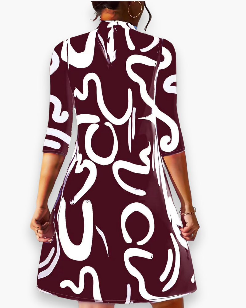 Damen Stilvolles Herbstkleid | Knielang