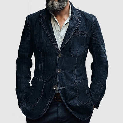 Denim-Blazer mit Taschen für Männer