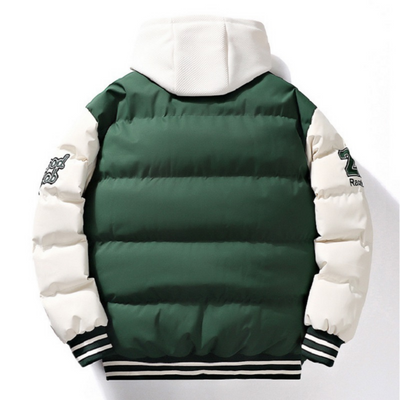 Stylische Bomberjacke mit Abnehmbarer Kapuze für Herren
