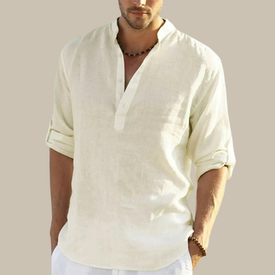 Hemd für Herren - Luftiges Sommerhemd in Leinen-Optik für heiße Tage
