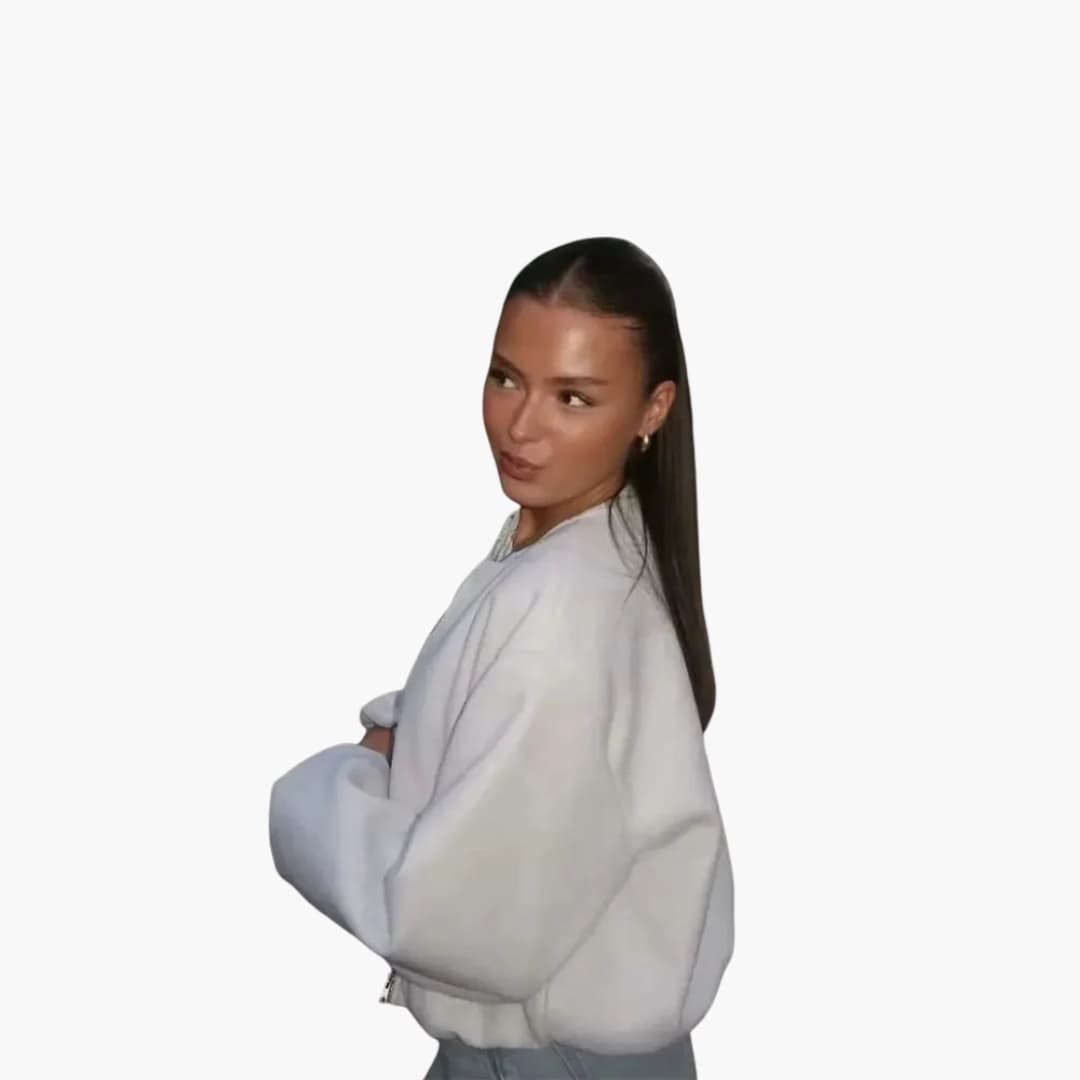 Rundhals Übergangsjacke für Damen