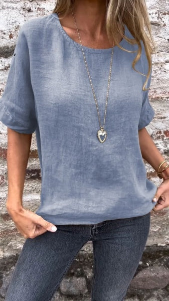 Adelgunda® | Bluse mit Rundhalsausschnitt