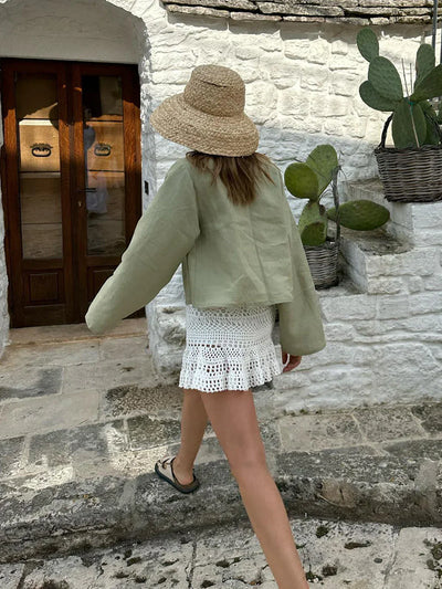 Leinenbluse mit Kordel-Detail | Lässig & Boho | Luftiger Schnitt