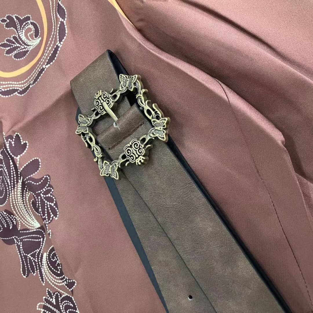 Bestickte Lederhose mit Gürtel für Herren - Oktoberfest 2025