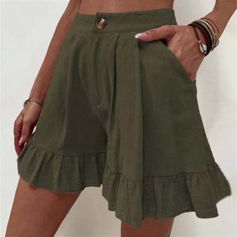 Kylie Bermudas Damen | Sommerliche elegante lässige einfarbige Shorts