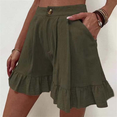 Kylie Bermudas Damen | Sommerliche elegante lässige einfarbige Shorts