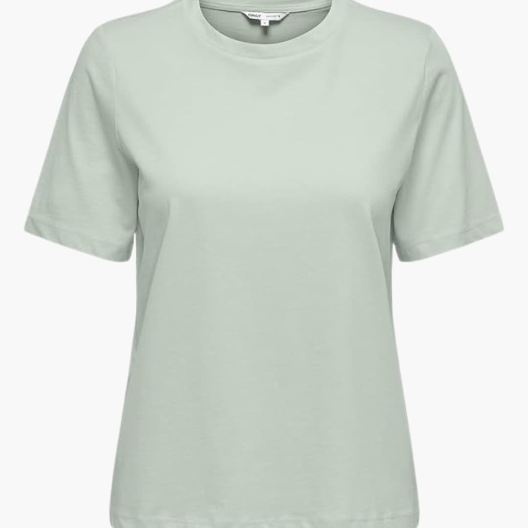 Damen T-Shirt mit Rundhalsausschnitt und kurzen Ärmeln