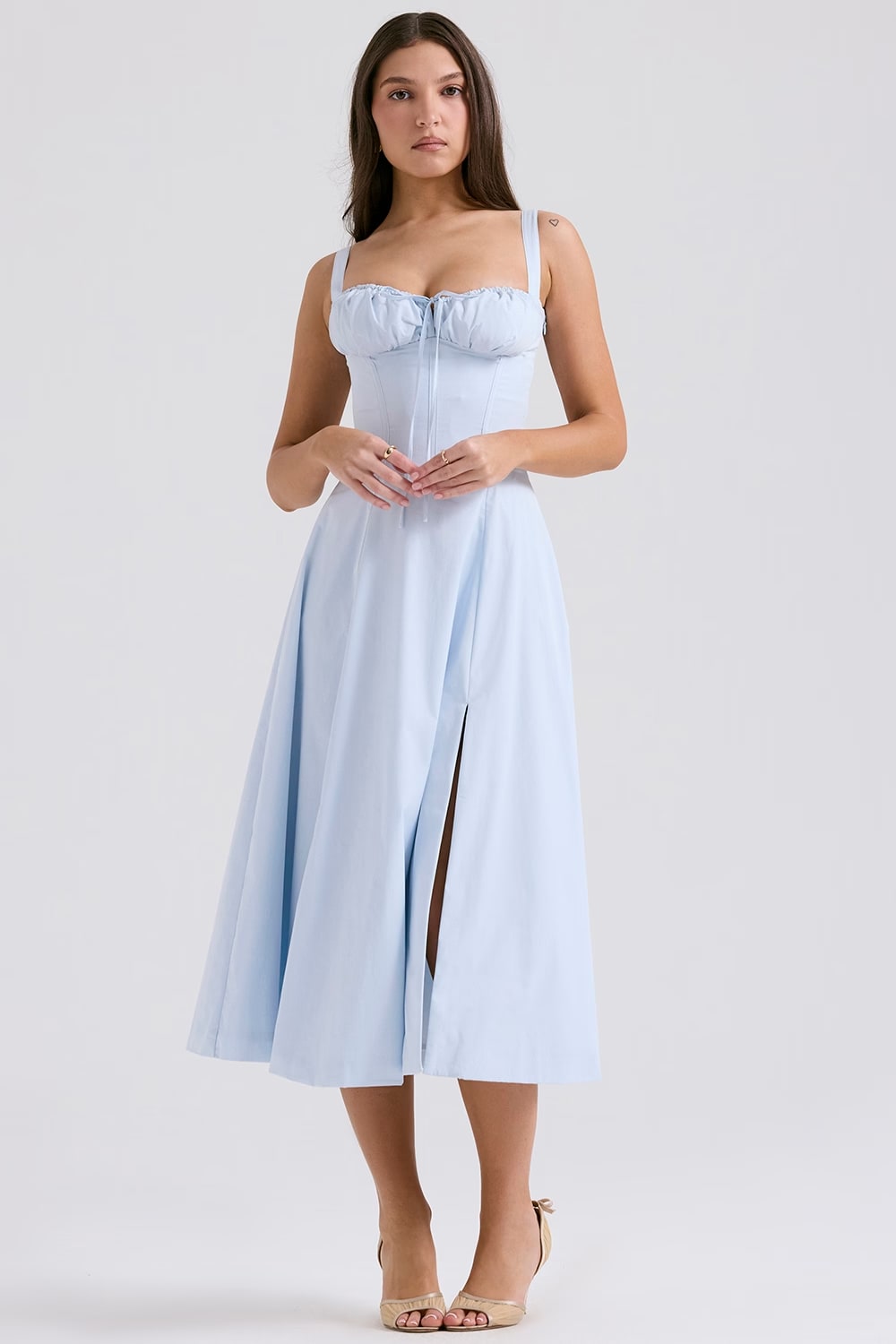 AURORA - Midikleid mit Schnürung