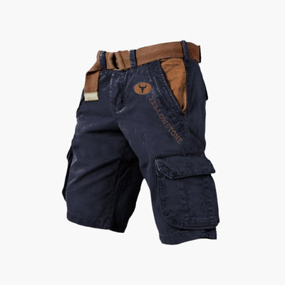 Sommer Cargo Shorts für Herren - Leichte Kurze Wanderhose mit Gürtel für Outdoor
