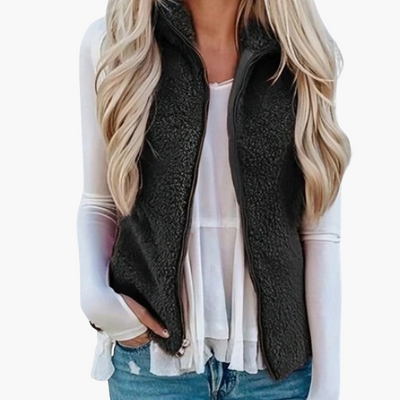 Damenweste mit Reißverschluss und Taschen