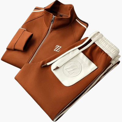 Herren Slim-Fit Trainingsanzug mit Reißverschluss und Taschen