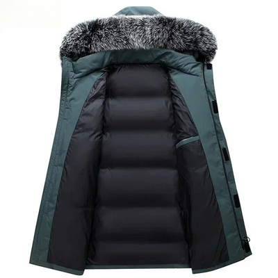 Winterparka mit Abnehmbarem Pelzkragen für Herren