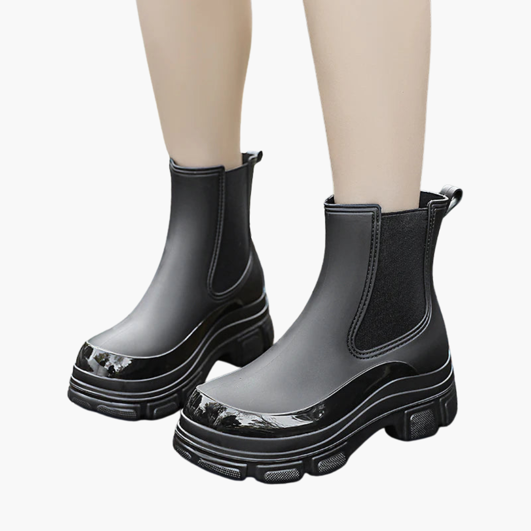 Damen Chelsea Stiefel mit elastischen Einsätzen und strukturierter Sohle