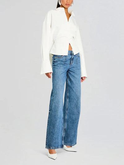 Celene – Strukturbluse mit modernem Twist