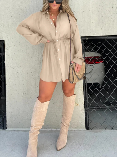Amelie | Chic Satin Jumpsuit Dress