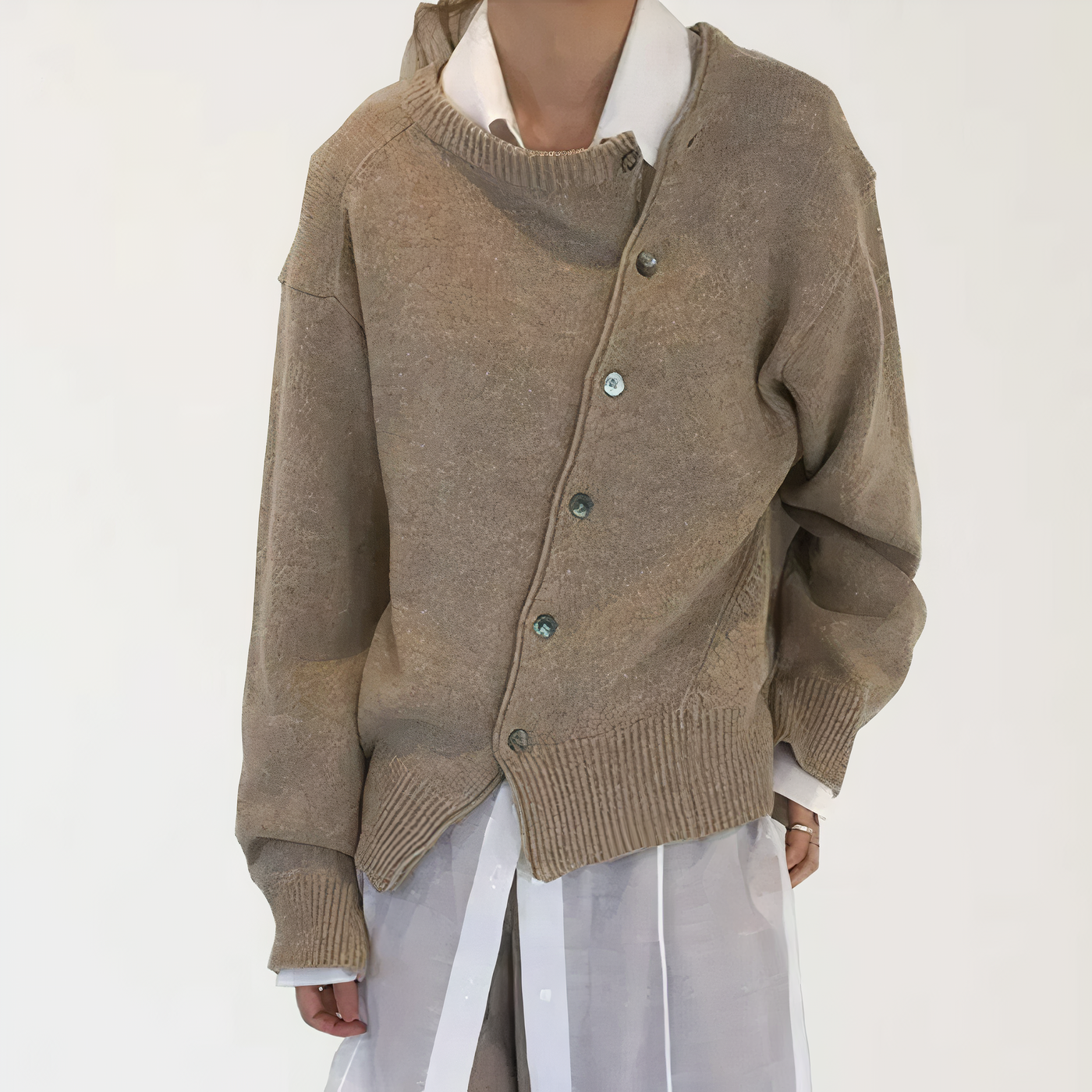 Asymmetrische Strickjacke für Frauen