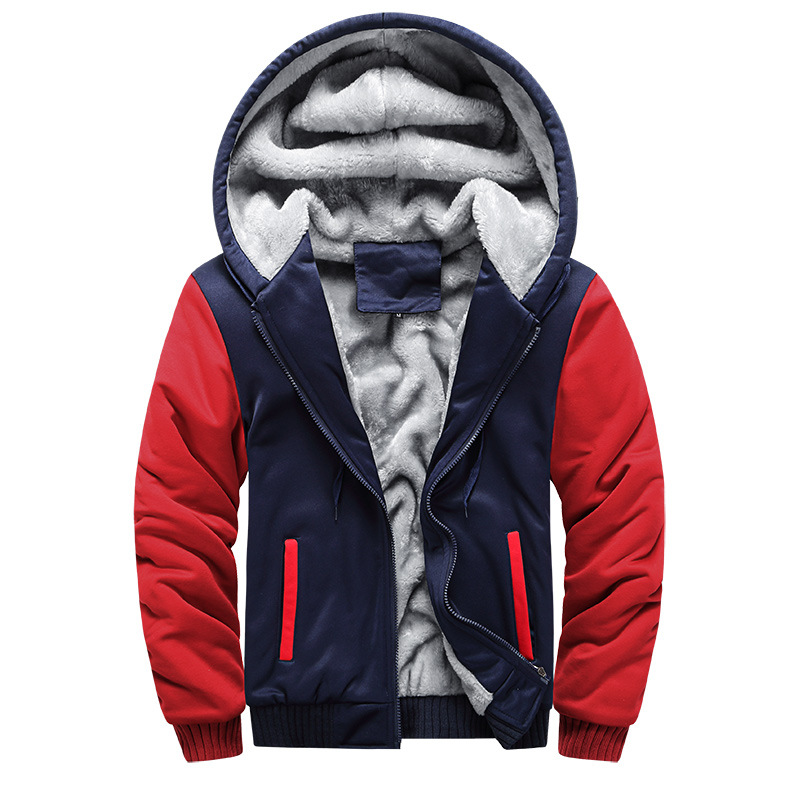 Gemütliche Fleecejacke mit Kapuze für Männer