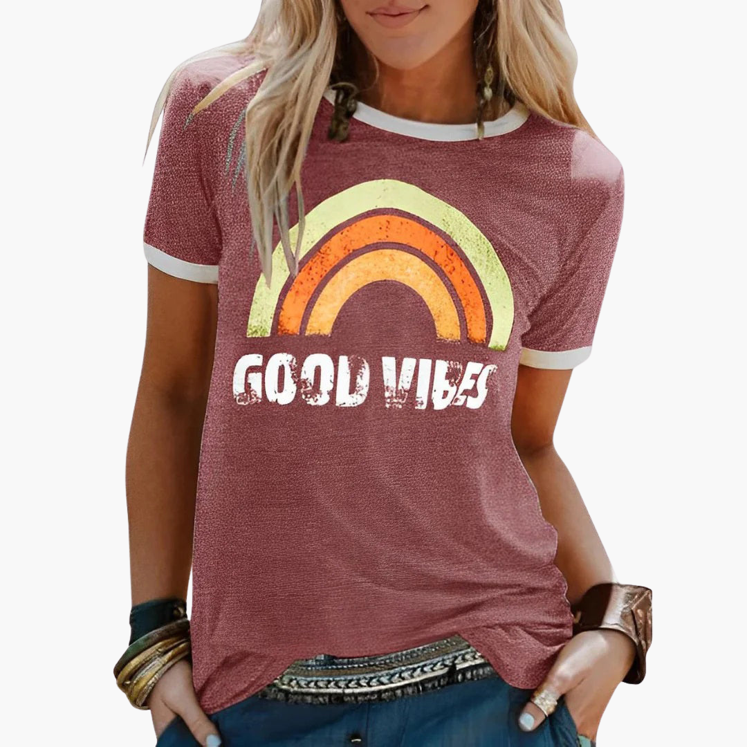 Good Vibes Grafik-T-Shirt - für Frauen im Casual-Stil