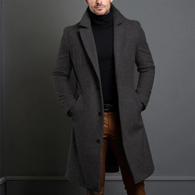 Klassischer Trenchcoat mit Gekerbtem Revers für Herren
