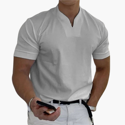 Slim Fit Shirt für Herren – Kurzarm mit V-Ausschnitt Style