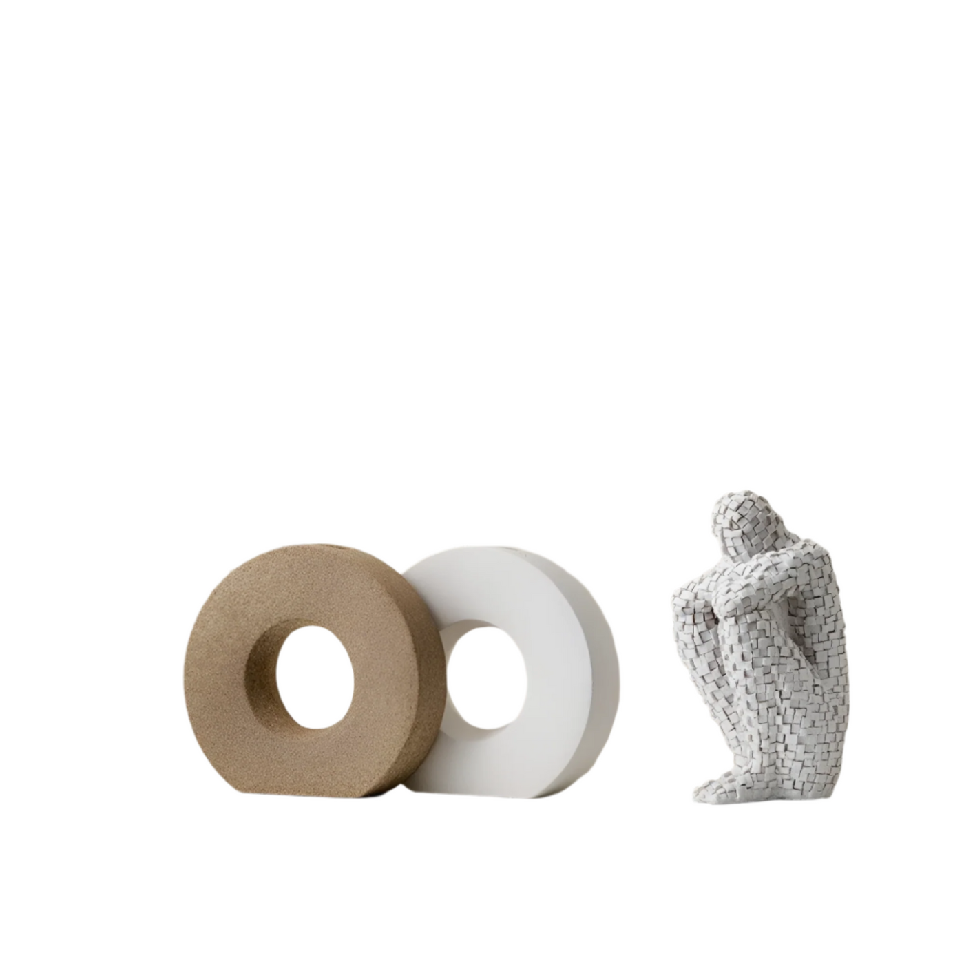 DecoraForm skulptierte Keramische Akzentvase – Moderner Handgefertigter Blickfang