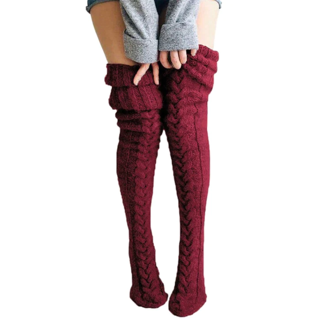 Gestrickte Kniestrümpfe für Damen