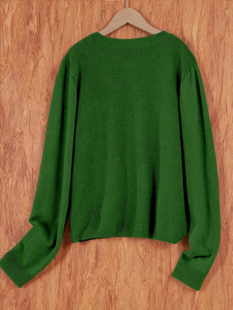 Strickjacke mit Aufgesetzter Tasche für Damen