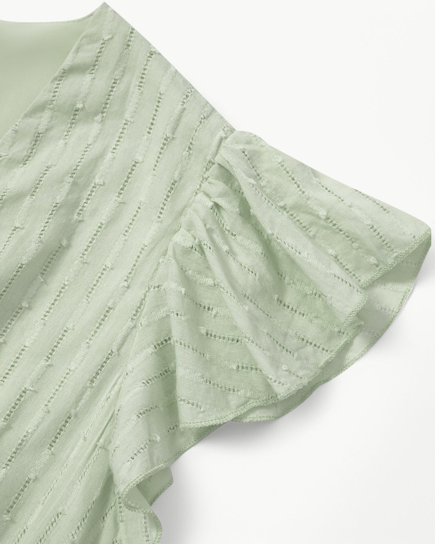 Lara™ | Kleid mit V-Ausschnitt und Rüschenärmeln