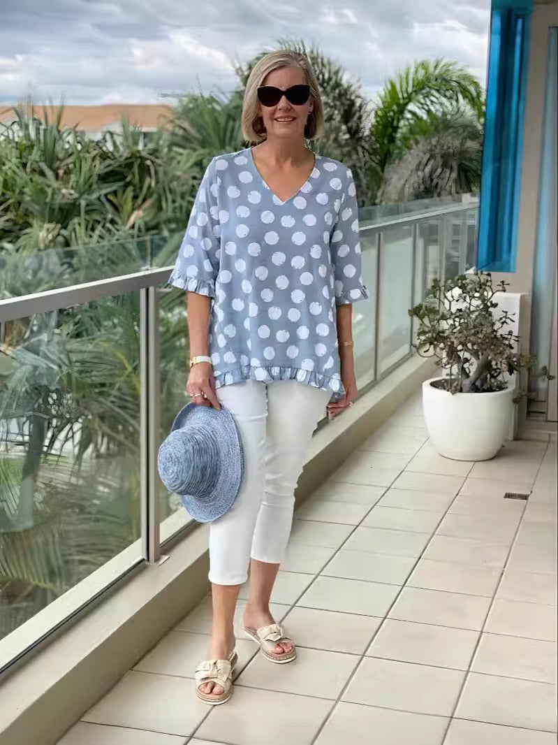 Annamaria® | Stylische Bluse mit V-Ausschnitt