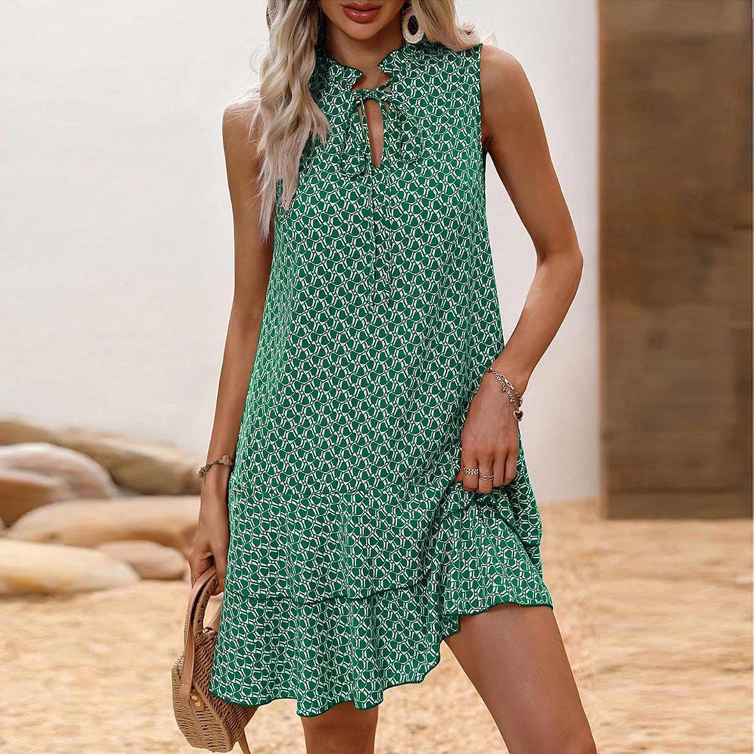 Linda™ | Elegantes ärmelloses Kleid mit V-Ausschnitt