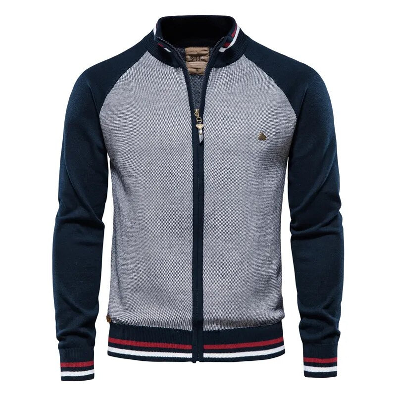 Schicke Jacke mit Rundhalsausschnitt und Reißverschluss für Herren