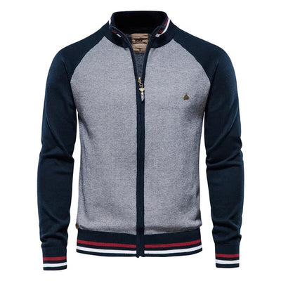 Schicke Jacke mit Rundhalsausschnitt und Reißverschluss für Herren