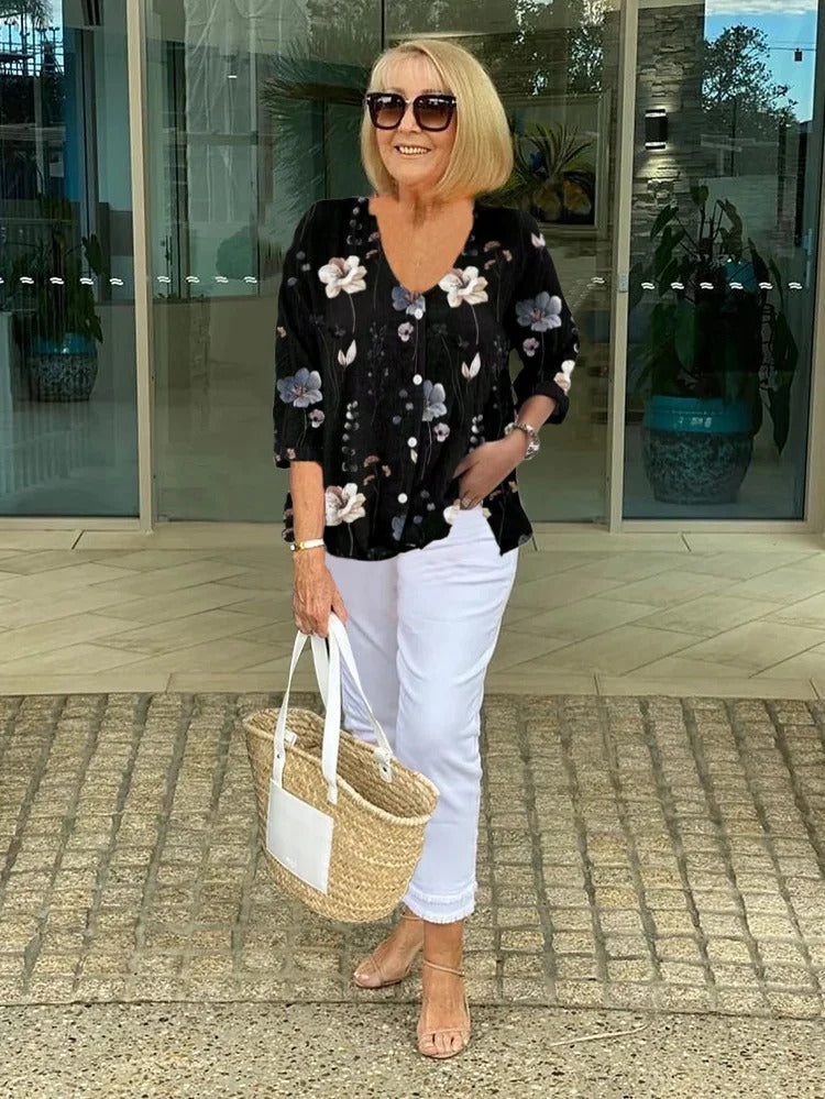 Marloes™ | Elegante Bluse mit Blumen