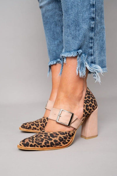 Avano  | Leoparden-lederpumps mit stabilem Absatz