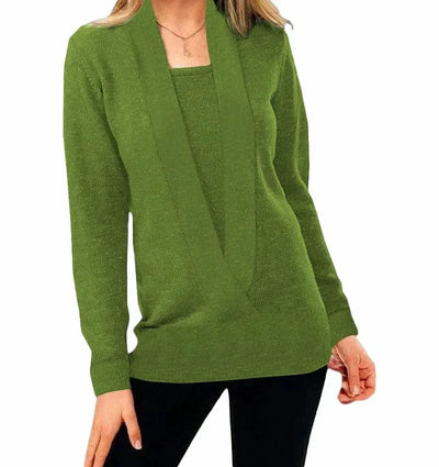 Eleganter Wickelpullover für Damen