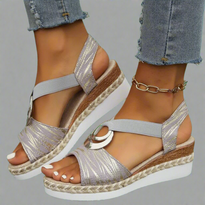 Dahlia | Handgefertigte Wedge-Sandalen aus Premium-Material