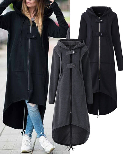 Langer Mantel mit Kapuze für Damen