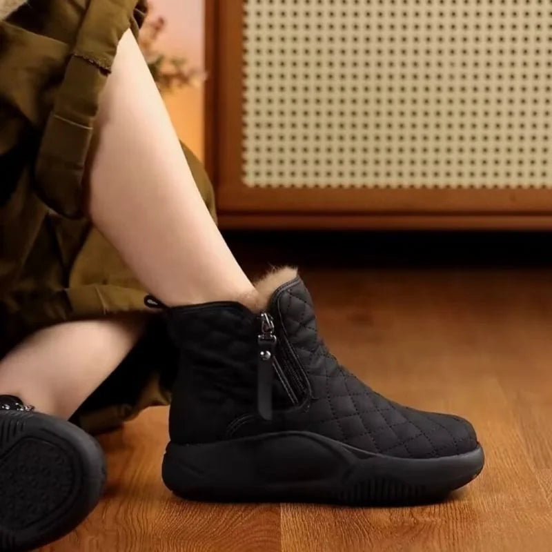 Gesteppte Wadenhohe Winterstiefel für Damen