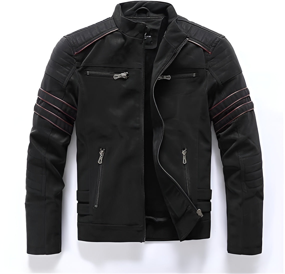 Gesteppte Panel-Bikerjacke für Männer