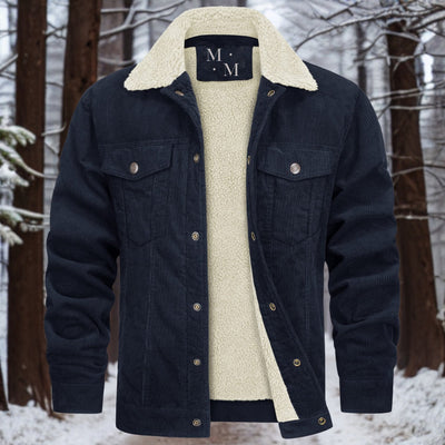 Klassische warme Cordjacke für Herren